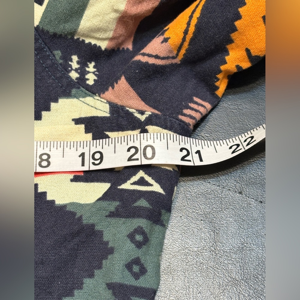 Woolrich Aztec Geometric Shapes Southwestern Soft Flannel Buttondown Shirt S - Picture 12 of 14